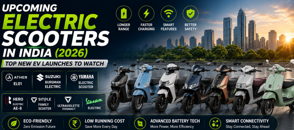 Upcoming Electric Scooters in India (2026): Top New EV Launches to Watch